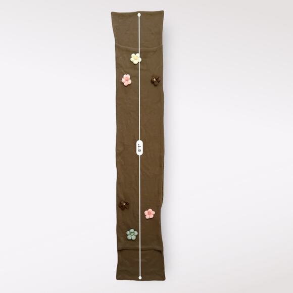 Sooki Des L.A. Vintage Y2K Brown Floral‎ Knit Shrug Scarf Cottage Boho Size M - Picture 8 of 9